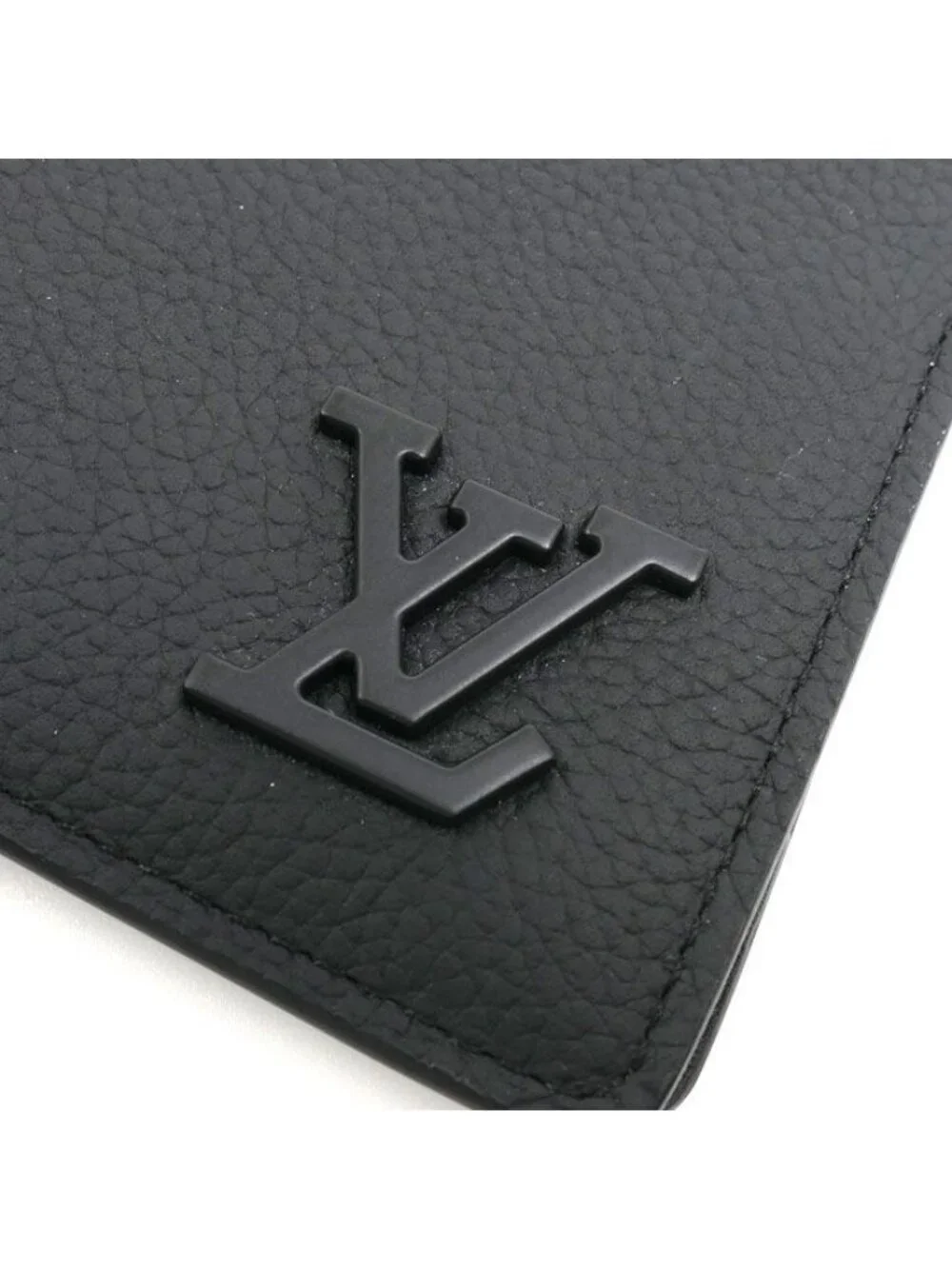Louis Vuitton Portefeuille Multiple Bifold Wallet Aerogram Black